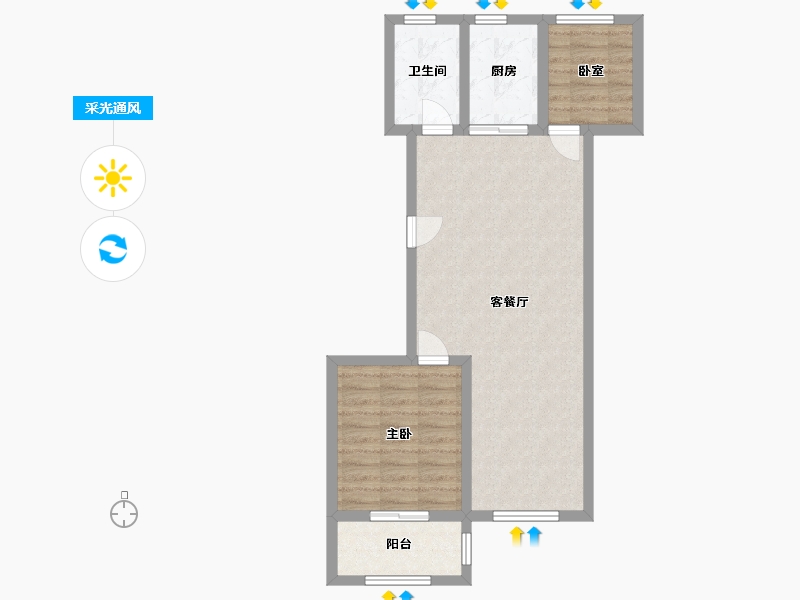 山东省-威海市-新和家园-73.00-户型库-采光通风