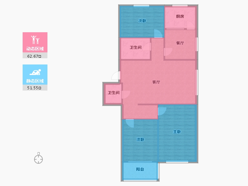 河南省-郑州市-天福苑-112.15-户型库-动静分区