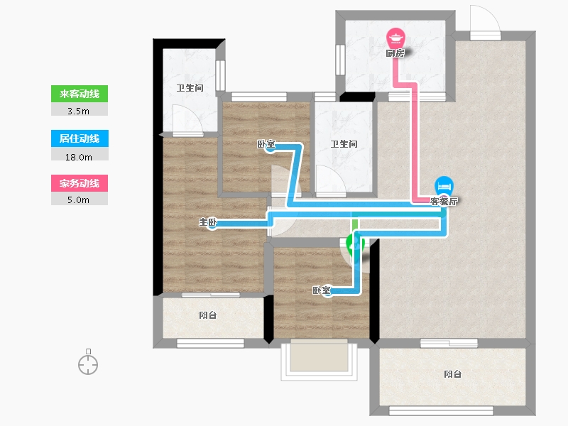 福建省-漳州市-龙泉丽景-71.20-户型库-动静线