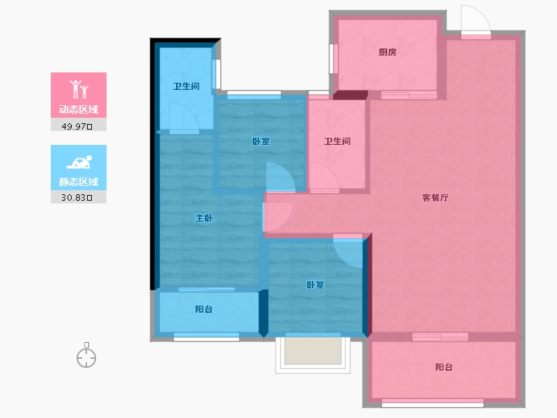 福建省-漳州市-龙泉丽景-71.20-户型库-动静分区