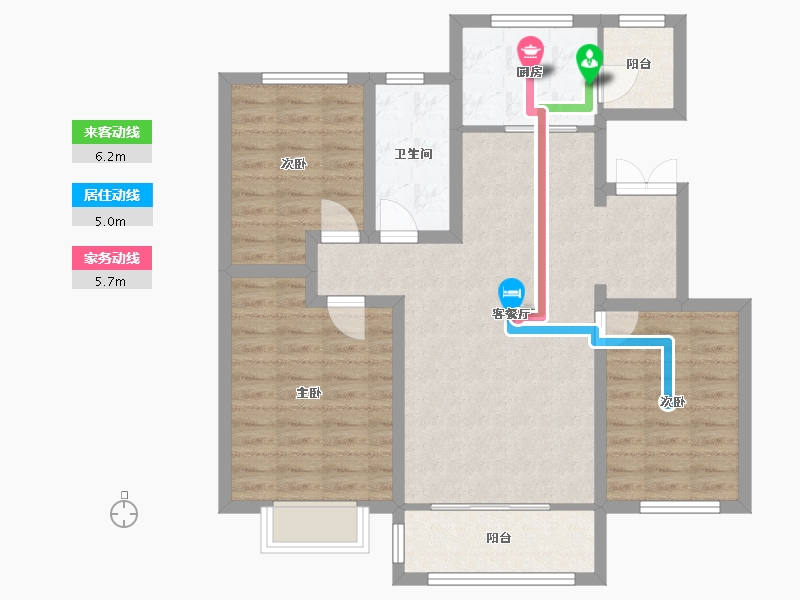 新疆维吾尔自治区-和田地区-和田市浙江工业园区滨河小区刚哥宿舍-92.80-户型库-动静线