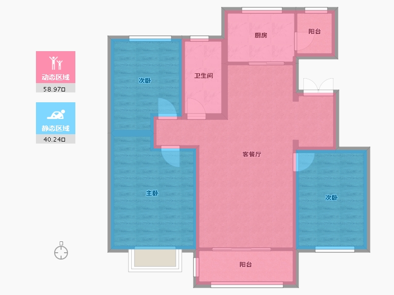 新疆维吾尔自治区-和田地区-和田市浙江工业园区滨河小区刚哥宿舍-92.80-户型库-动静分区