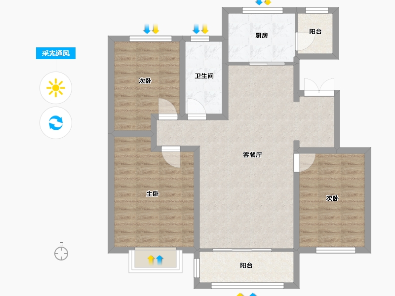 新疆维吾尔自治区-和田地区-和田市浙江工业园区滨河小区刚哥宿舍-92.80-户型库-采光通风