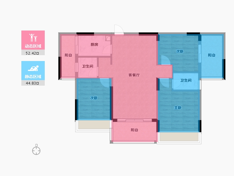 江西省-赣州市-翡翠城-79.20-户型库-动静分区