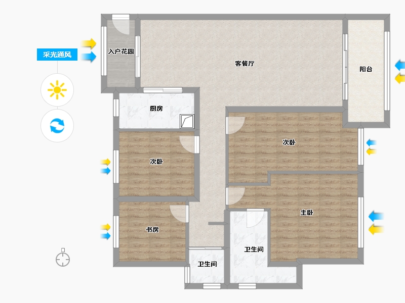 江西省-九江市-中辉国际-122.47-户型库-采光通风