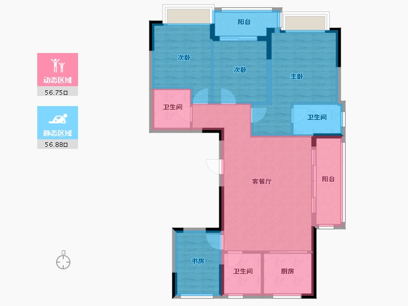 浙江省-金华市-义乌市后宅街道群英社区-114.66-户型库-动静分区