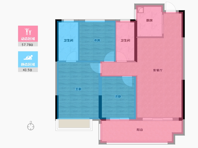 安徽省-宿州市-悦景府-91.20-户型库-动静分区