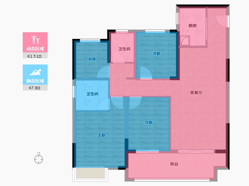 安徽省-宿州市-云湖悦-97.60-户型库-动静分区