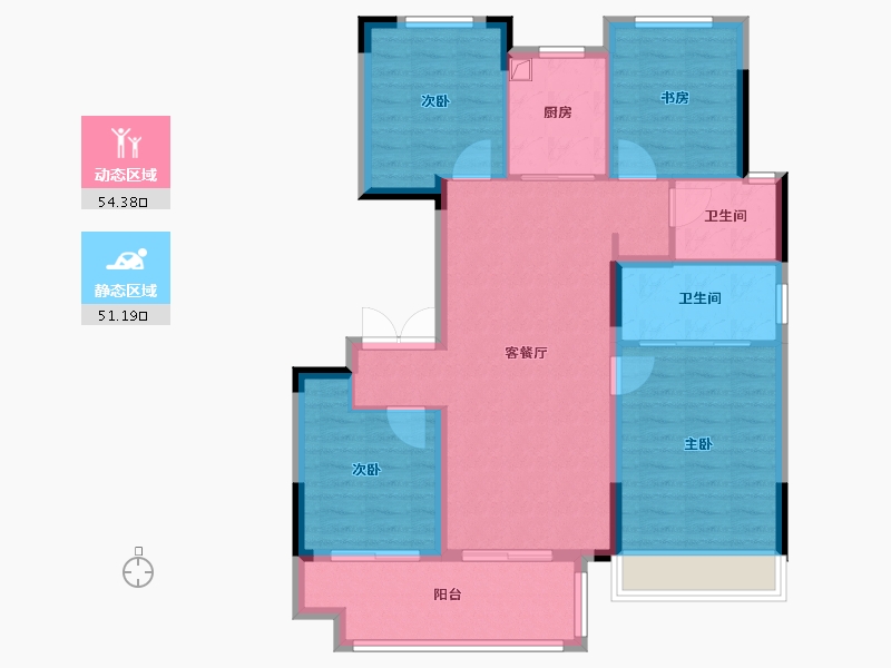 安徽省-宿州市-悦景府-95.20-户型库-动静分区