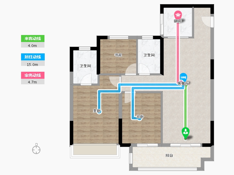 安徽省-宿州市-云湖悦-92.00-户型库-动静线