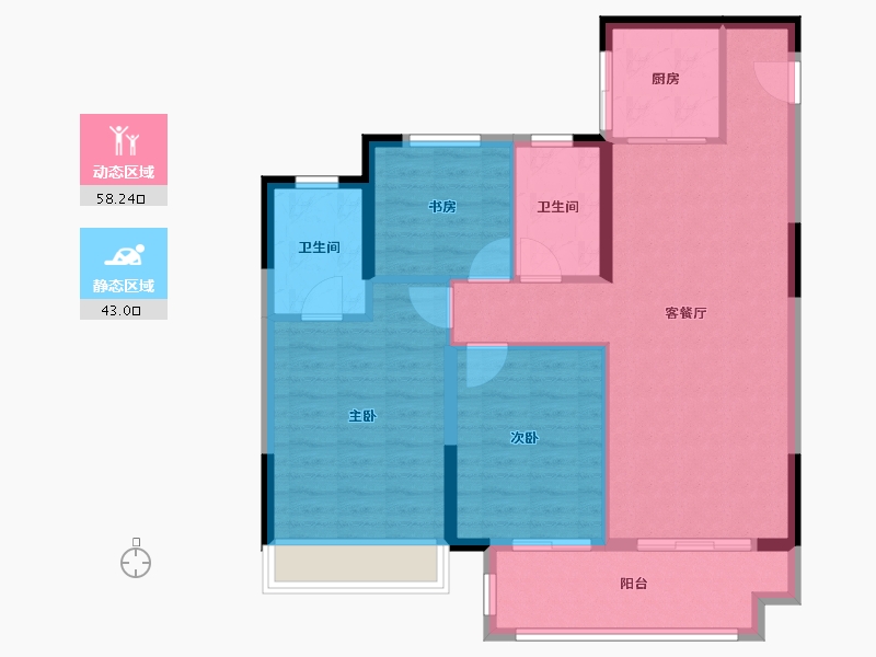 安徽省-宿州市-云湖悦-92.00-户型库-动静分区