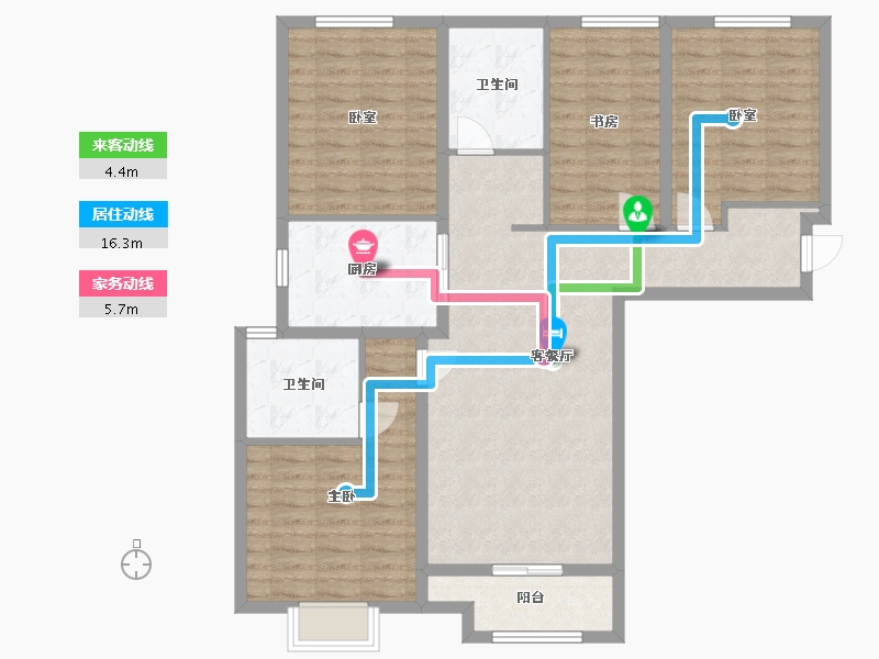 河南省-郑州市-秦庄玺园-110.40-户型库-动静线