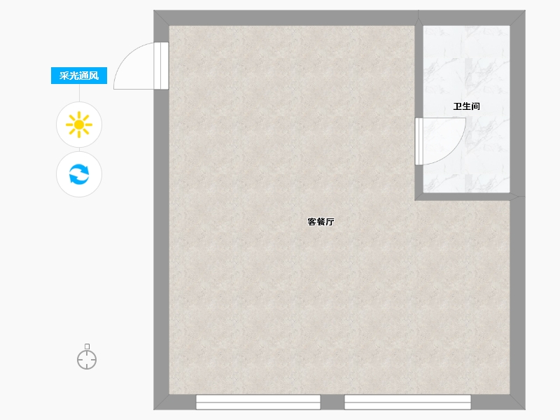 广西壮族自治区-南宁市-建发鼎华北大珑廷-58.00-户型库-采光通风