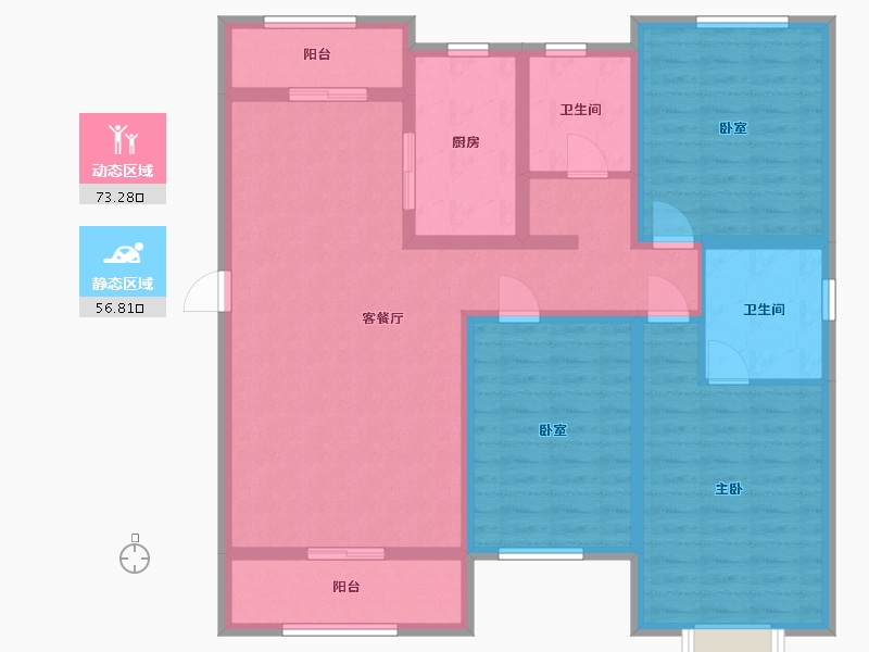 河南省-三门峡市-海洋世纪城-116.00-户型库-动静分区