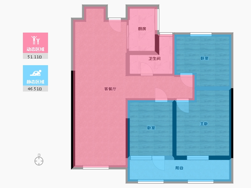 山东省-泰安市-泰安碧桂园黄金时代-86.00-户型库-动静分区