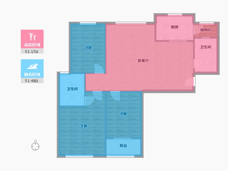 河南省-郑州市-城中央-107.37-户型库-动静分区