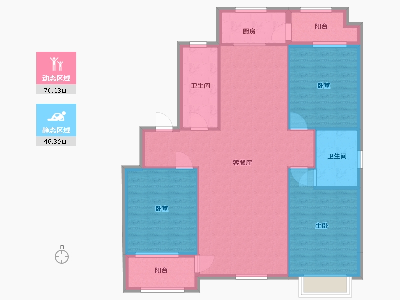 山东省-烟台市-双语佳苑-113.00-户型库-动静分区