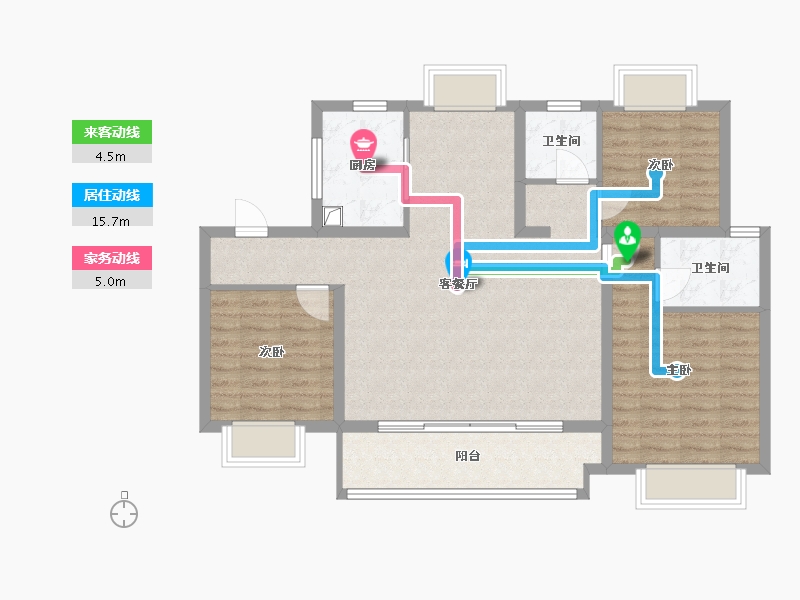 江苏省-无锡市-扬子中心-94.00-户型库-动静线