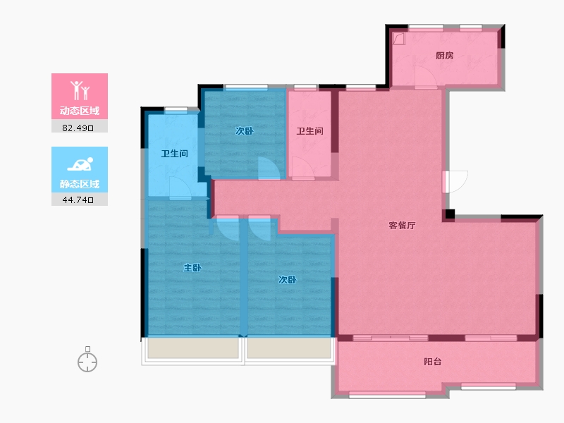 河南省-郑州市-普罗理想国-西9苑-112.00-户型库-动静分区