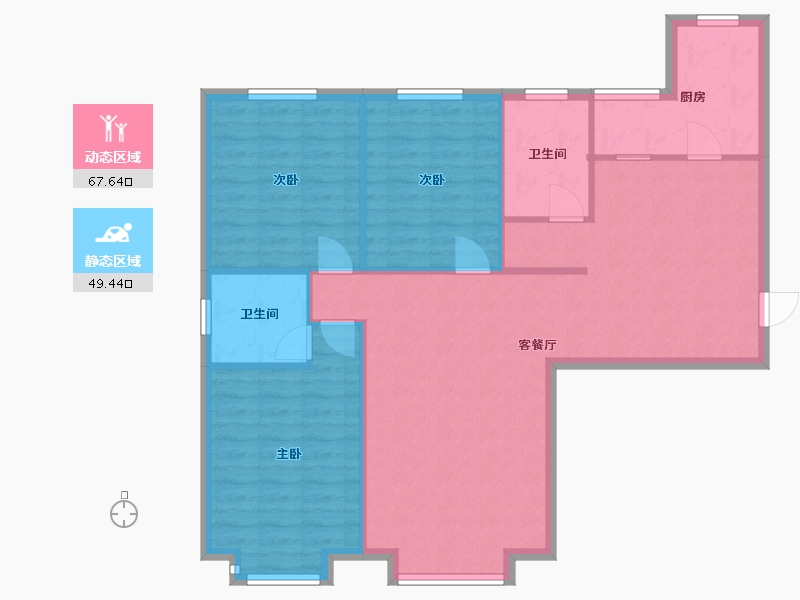 河北省-石家庄市-万达广场-112.00-户型库-动静分区