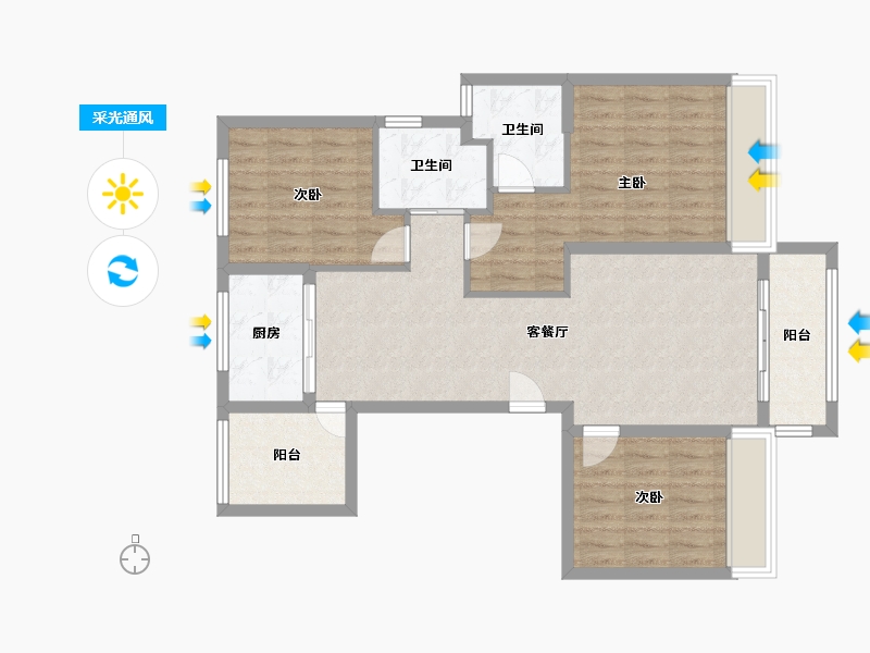 河南省-商丘市-兰园-88.00-户型库-采光通风