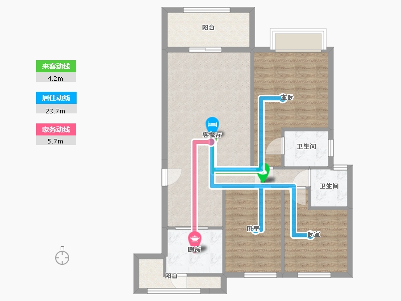 四川省-成都市-公园里-125.00-户型库-动静线