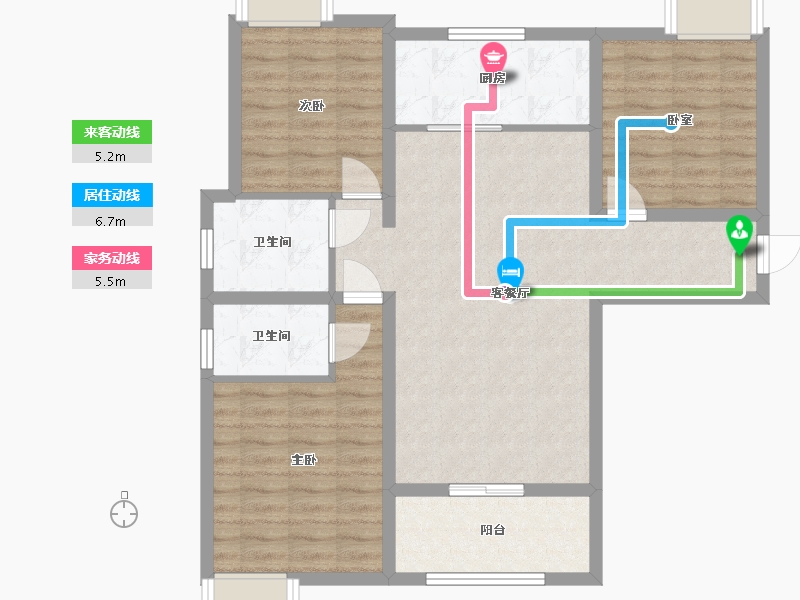 湖北省-黄冈市-左岸春天三期-99.00-户型库-动静线