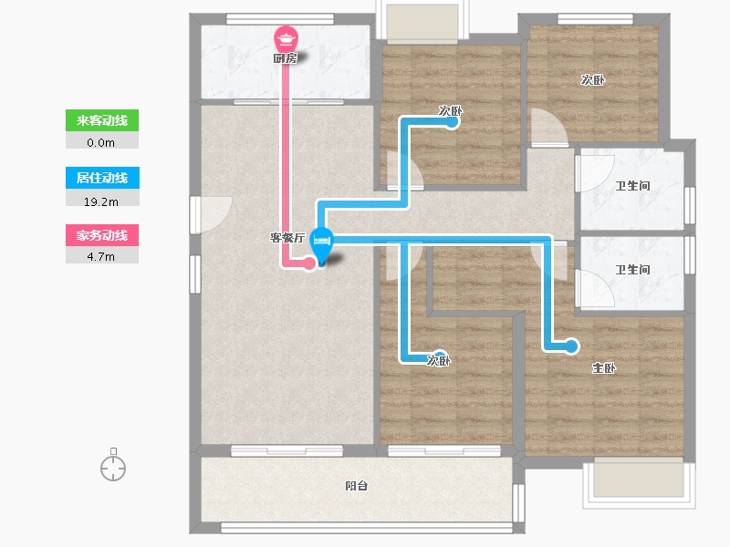 福建省-厦门市-湖滨三里-105.60-户型库-动静线