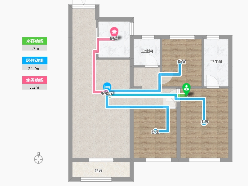 河北省-保定市-晨阳小镇-89.24-户型库-动静线