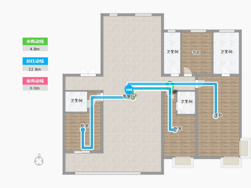 河北省-唐山市-国茂府-208.00-户型库-动静线