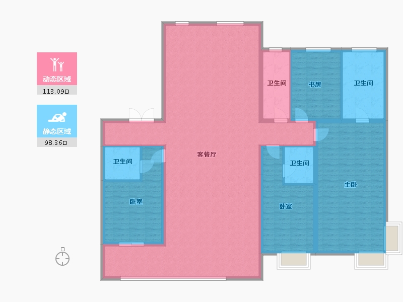 河北省-唐山市-国茂府-208.00-户型库-动静分区