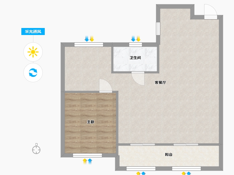 浙江省-温州市-外滩嘉园-71.20-户型库-采光通风