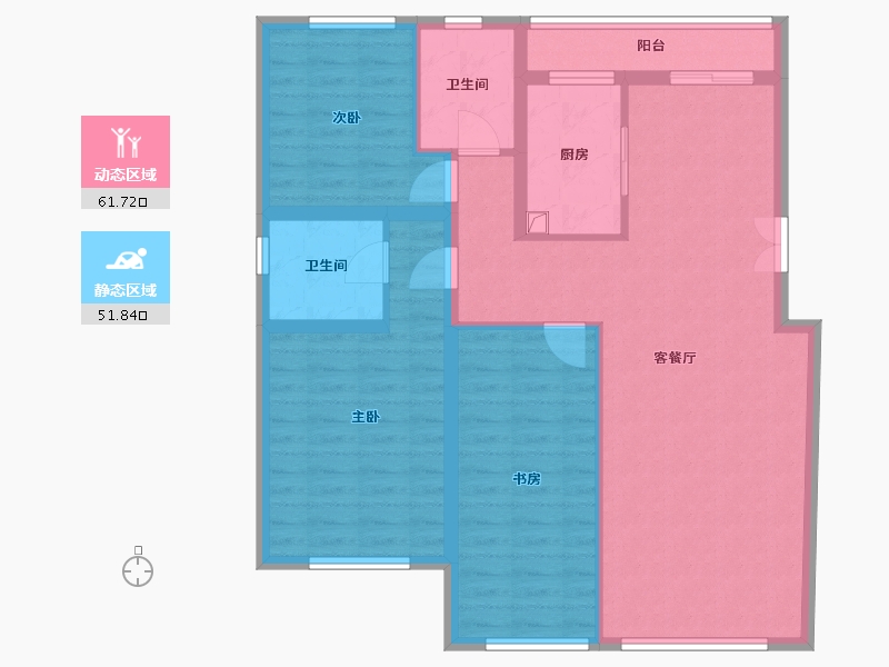 内蒙古自治区-包头市-新特幸福青山-102.08-户型库-动静分区