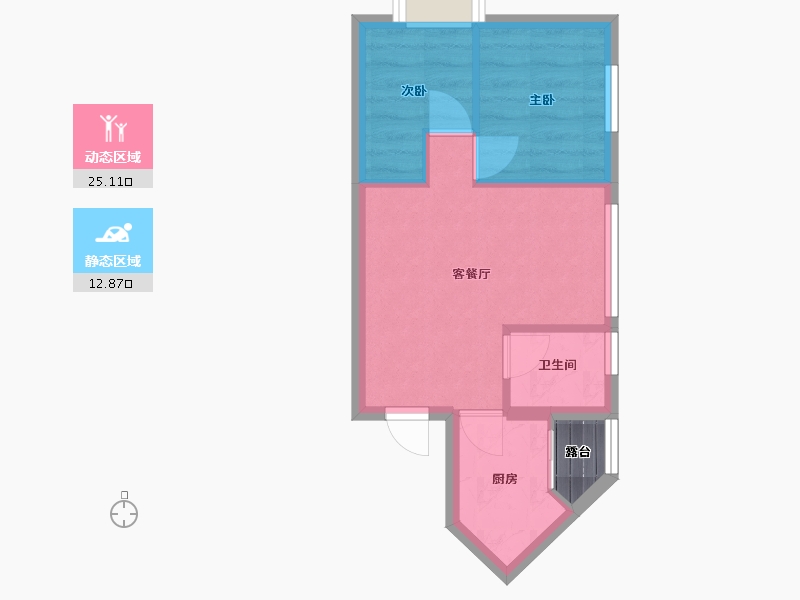 香港特别行政区-沙田区-嘉田苑-34.86-户型库-动静分区