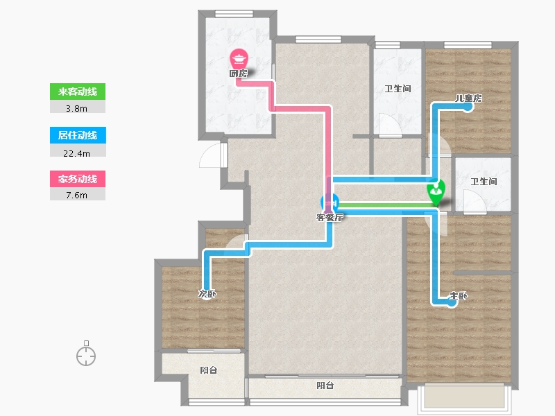 山东省-滨州市-风华尚品-121.00-户型库-动静线