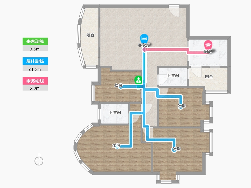 广东省-佛山市-世博嘉园-112.00-户型库-动静线