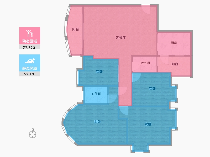 广东省-佛山市-世博嘉园-112.00-户型库-动静分区