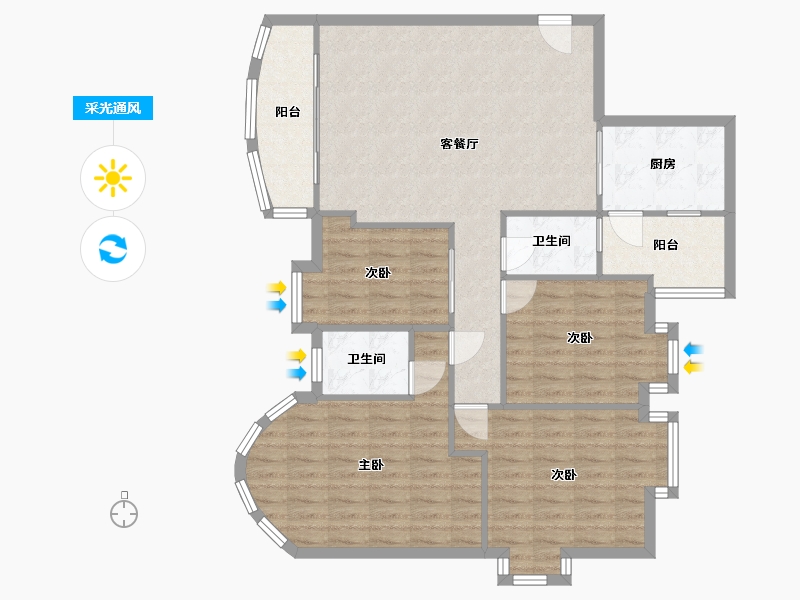 广东省-佛山市-世博嘉园-112.00-户型库-采光通风