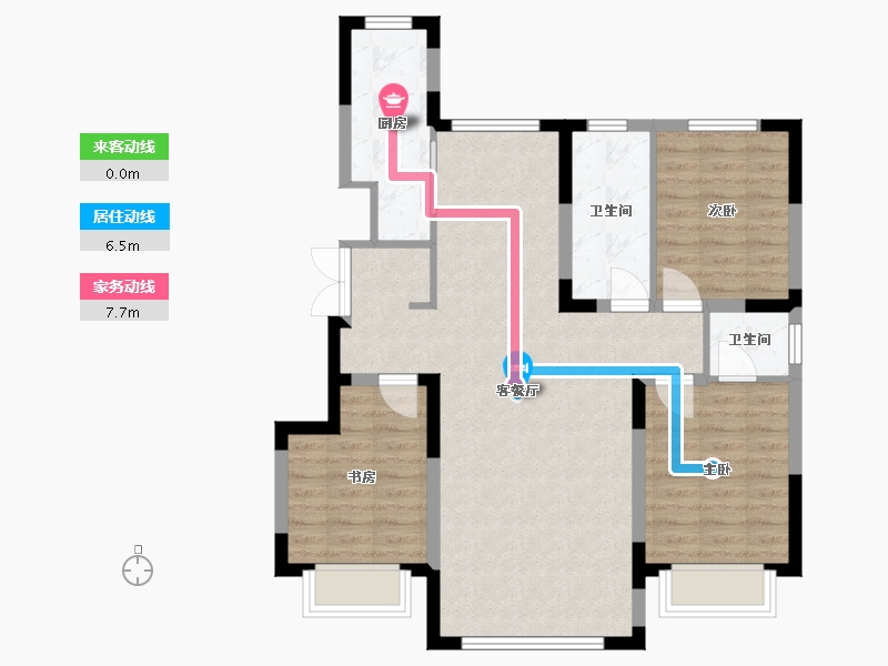 甘肃省-嘉峪关市-南湖国际-98.40-户型库-动静线