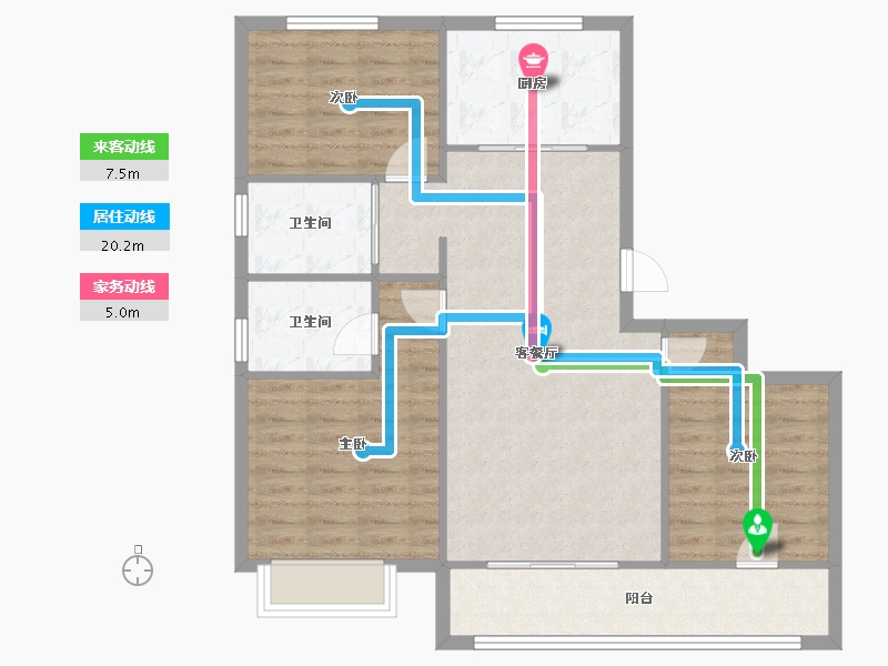 山东省-威海市-鑫都观澜悦-94.40-户型库-动静线