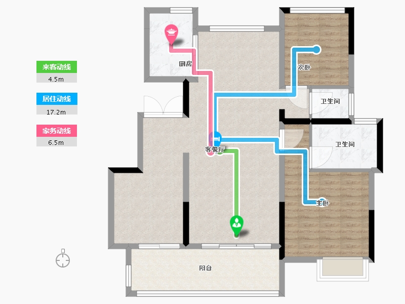 安徽省-六安市-学府里-110.00-户型库-动静线