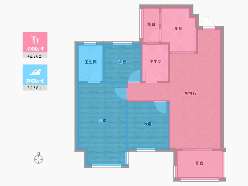 广西壮族自治区-南宁市-洋浦星-75.75-户型库-动静分区