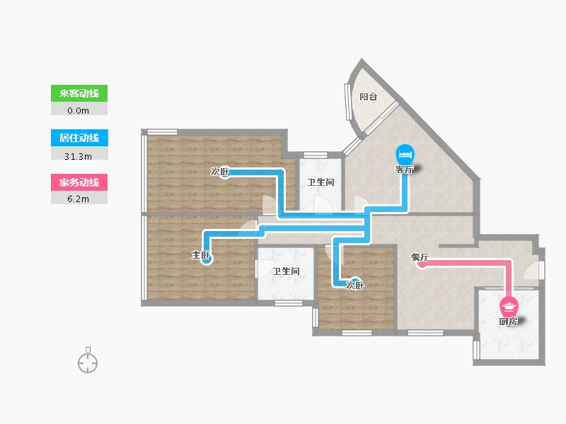 河南省-郑州市-新鑫花园-104.00-户型库-动静线