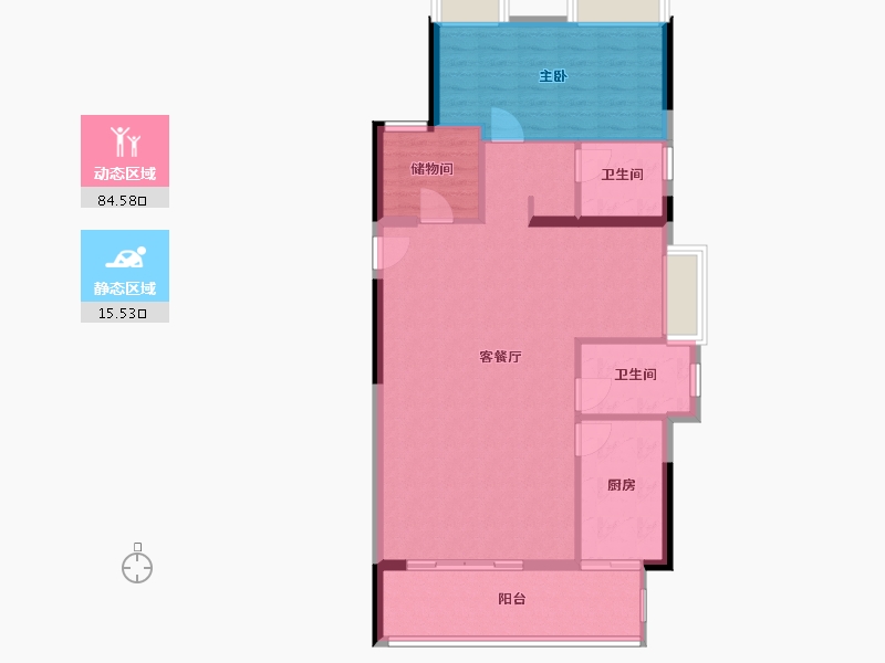 福建省-福州市-滨海金茂智慧科学城-92.00-户型库-动静分区