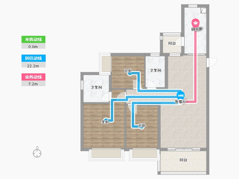 广东省-梅州市-恒大御景半岛-95.20-户型库-动静线