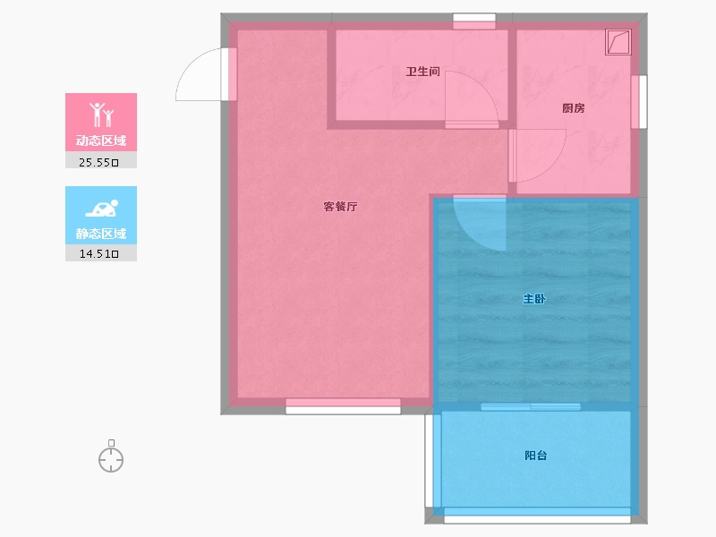 四川省-成都市-培风小区-34.40-户型库-动静分区