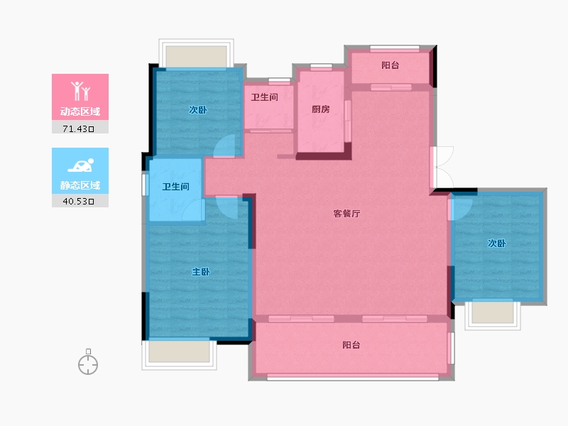 江西省-上饶市-晶科广信公馆-101.60-户型库-动静分区