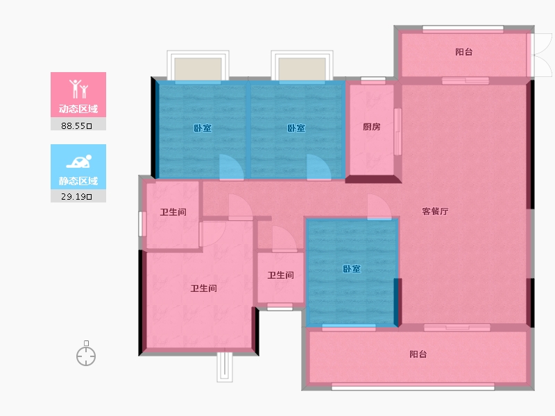 广西壮族自治区-来宾市-武宣公馆-112.43-户型库-动静分区