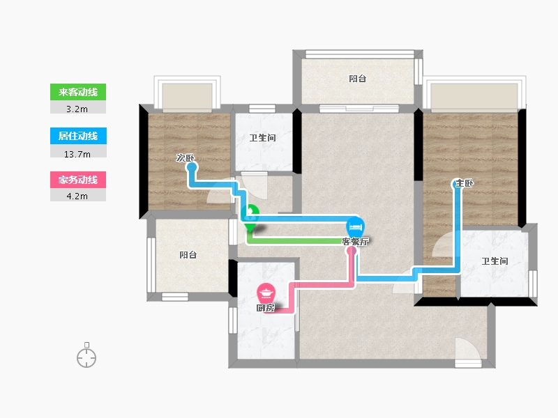 广东省-广州市-保利天汇-72.00-户型库-动静线