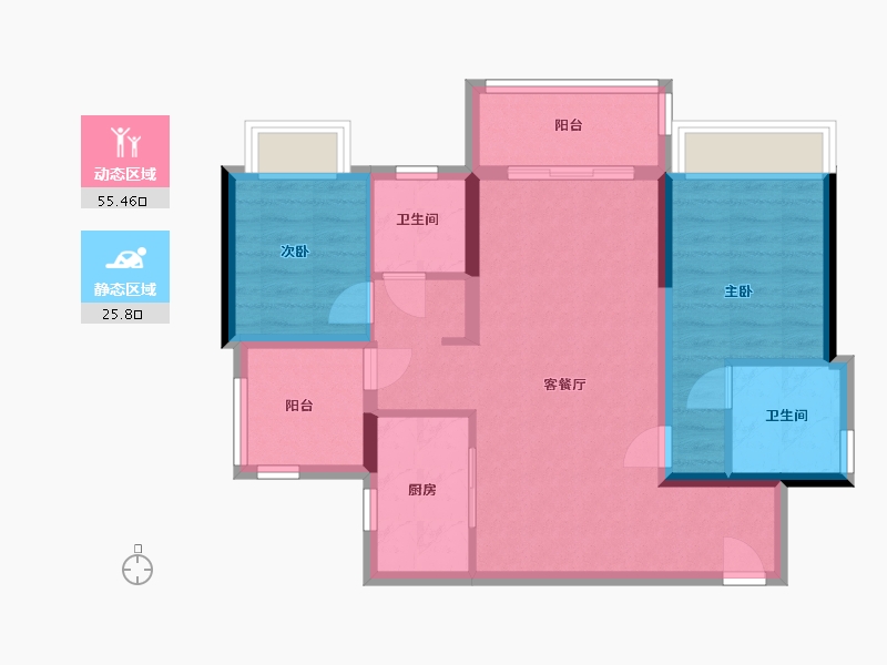 广东省-广州市-保利天汇-72.00-户型库-动静分区